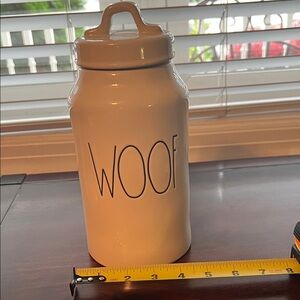 Rae Dunn White Ceramic Dog Treat Jar